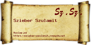 Szieber Szulamit névjegykártya